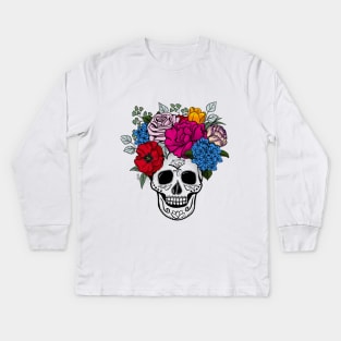 Sugar skull Kids Long Sleeve T-Shirt